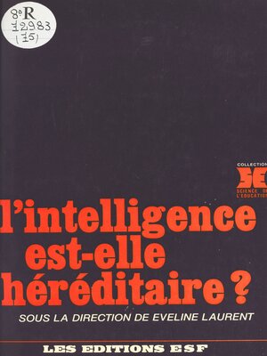 cover image of L'intelligence est-elle héréditaire ?